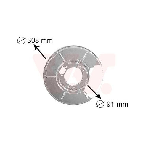 Spritzblech, Bremsscheibe VAN WEZEL 0646373 f&uuml;r BMW, Hinterachse links