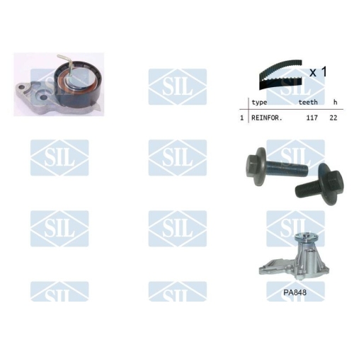 Wasserpumpe + Zahnriemensatz Saleri SIL K1PA848 f&uuml;r FORD MAZDA VOLVO