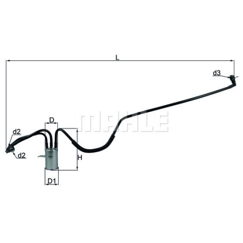 Kraftstofffilter KNECHT KL 553 f&uuml;r CHRYSLER