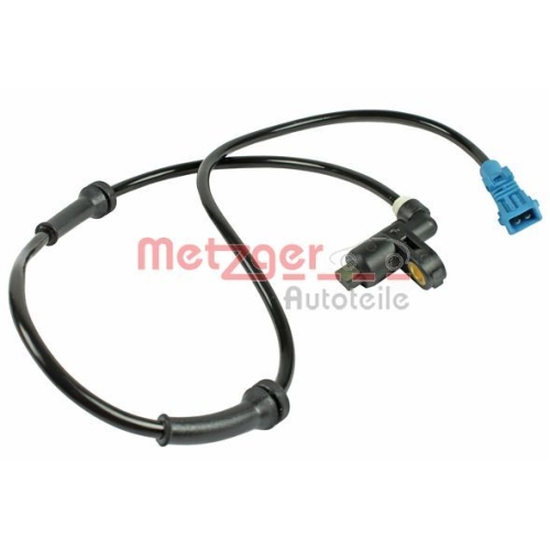 Sensor, Raddrehzahl METZGER 0900053 f&uuml;r PEUGEOT, Vorderachse links