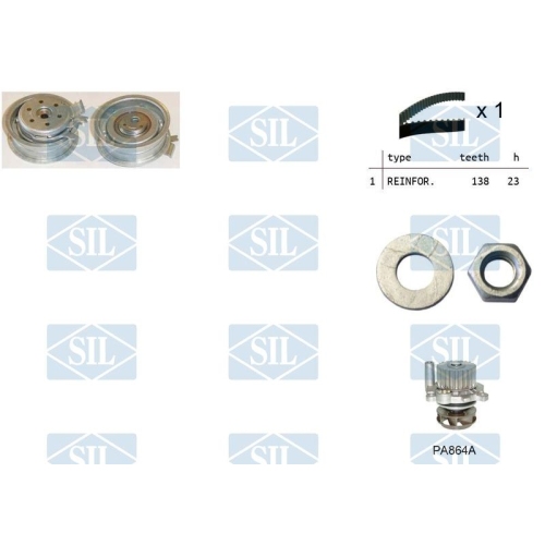 Wasserpumpe + Zahnriemensatz Saleri SIL K1PA864A f&uuml;r AUDI SEAT SKODA VW