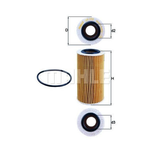 &Ouml;lfilter KNECHT OX 370D f&uuml;r FORD VOLVO