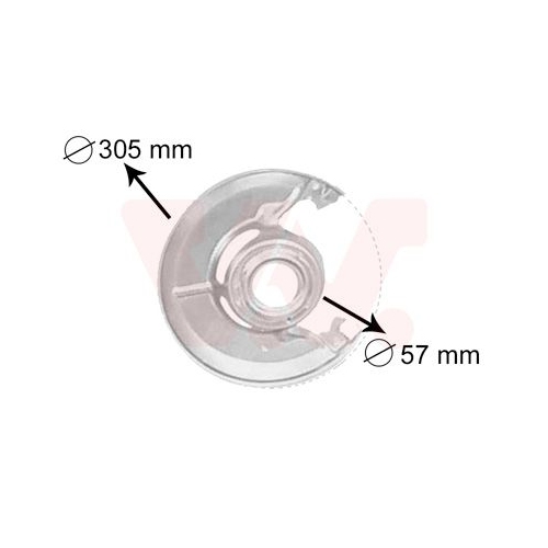 Spritzblech, Bremsscheibe VAN WEZEL 3010371 f&uuml;r MERCEDES-BENZ, Vorderachse links