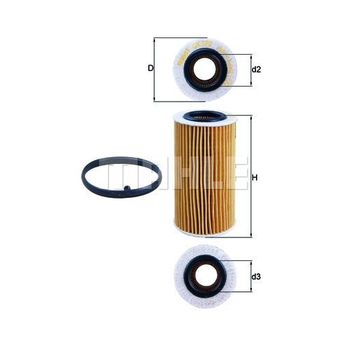 &Ouml;lfilter KNECHT OX 370D1 f&uuml;r VOLVO