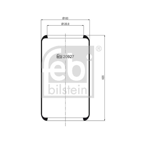 Febi Bilstein 20927 Luftfederbalg ohne Kolben , 1 St&uuml;ck