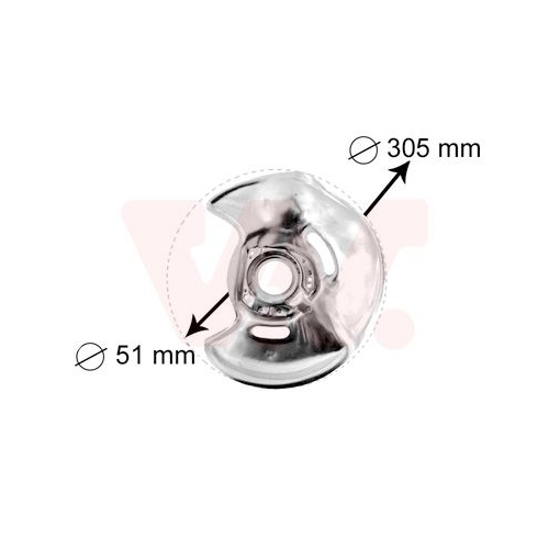 Spritzblech, Bremsscheibe VAN WEZEL 3024371 f&uuml;r MERCEDES-BENZ, Vorderachse links