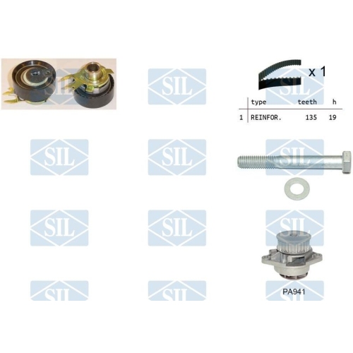Wasserpumpe + Zahnriemensatz Saleri SIL K1PA941 f&uuml;r SEAT VW