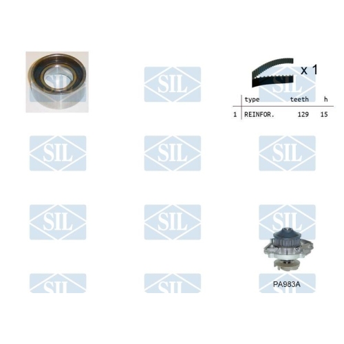 Wasserpumpe + Zahnriemensatz Saleri SIL K1PA983A f&uuml;r FIAT LANCIA