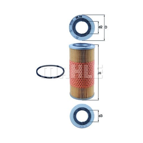 &Ouml;lfilter KNECHT OX 50D f&uuml;r BEDFORD CITRO&Euml;N FENWICK GMC RENAULT TALBOT VOLVO SAME