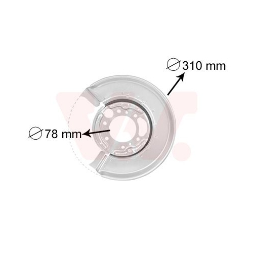 Spritzblech, Bremsscheibe VAN WEZEL 3075373 f&uuml;r MERCEDES-BENZ VW