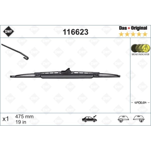 SWF Das Original + Spoiler (x1) Wischerblatt 116623