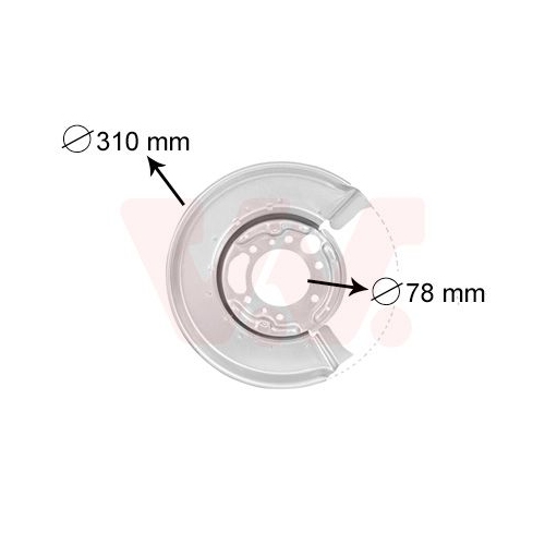 Spritzblech, Bremsscheibe VAN WEZEL 3075374 f&uuml;r MERCEDES-BENZ VW