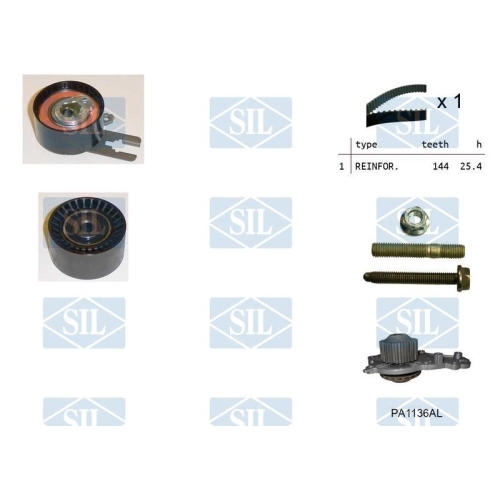 Wasserpumpe + Zahnriemensatz Saleri SIL K1PA1136AL f&uuml;r CITRO&Euml;N FORD MAZDA