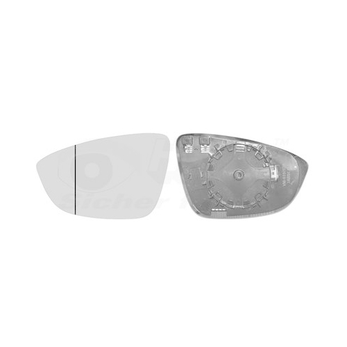 Spiegelglas, Au&szlig;enspiegel VAN WEZEL 5849837 * HAGUS * f&uuml;r VW, links