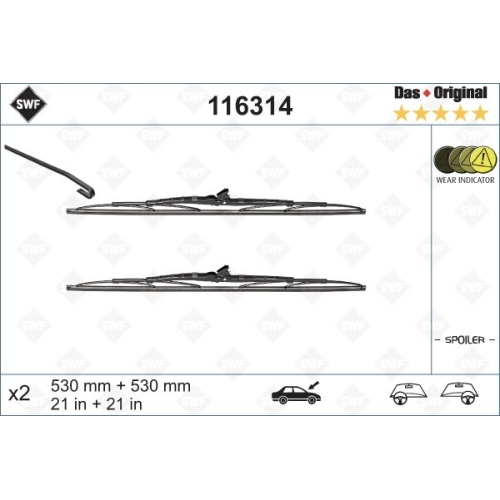SWF Das Original (x2) Wischerblatt 116314