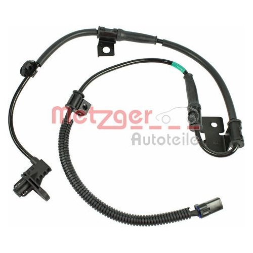 Sensor, Raddrehzahl METZGER 0900226 f&uuml;r KIA, Vorderachse links