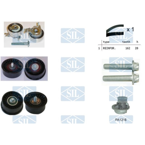 Wasserpumpe + Zahnriemensatz Saleri SIL K1PA1216 f&uuml;r OPEL VAUXHALL