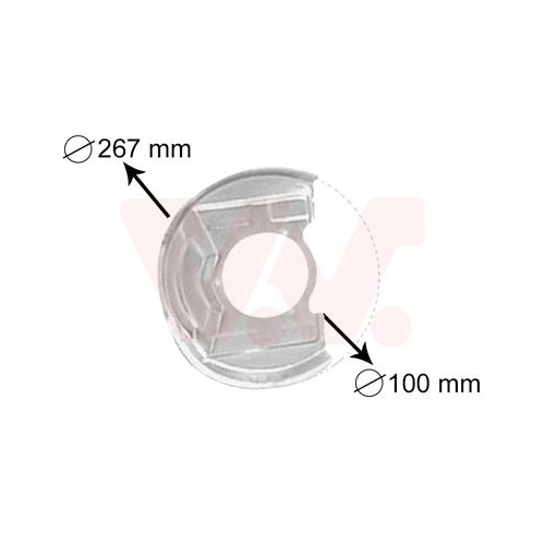 Spritzblech, Bremsscheibe VAN WEZEL 3730371 f&uuml;r OPEL, Vorderachse links
