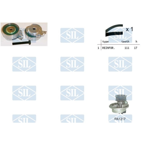 Wasserpumpe + Zahnriemensatz Saleri SIL K1PA1217 f&uuml;r OPEL