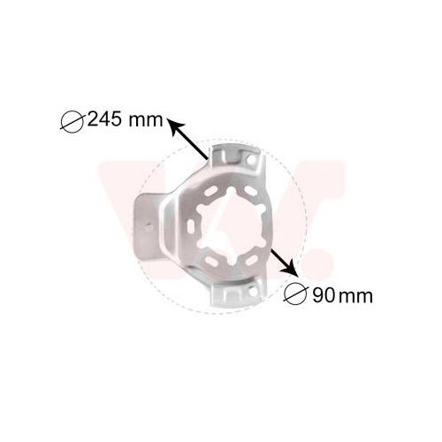 Spritzblech, Bremsscheibe VAN WEZEL 3742371 f&uuml;r OPEL, Vorderachse links