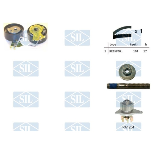 Wasserpumpe + Zahnriemensatz Saleri SIL K1PA1234 f&uuml;r CITRO&Euml;N FIAT