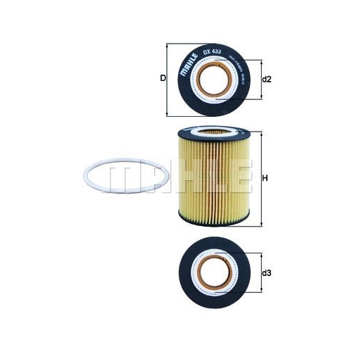 &Ouml;lfilter KNECHT OX 433D f&uuml;r FORD VOLVO LAND ROVER
