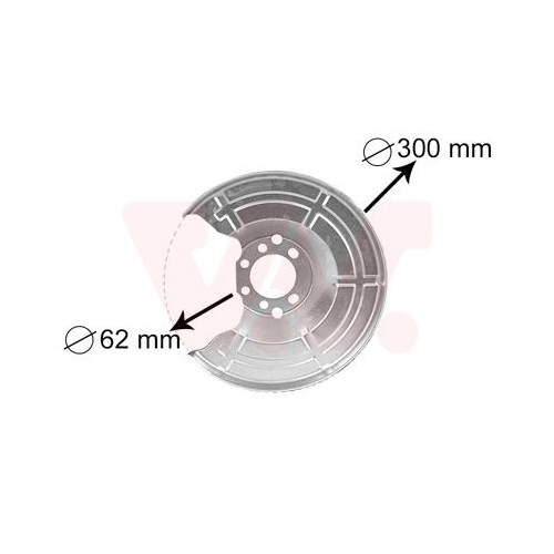 Spritzblech, Bremsscheibe VAN WEZEL 3745371 f&uuml;r OPEL, Hinterachse links