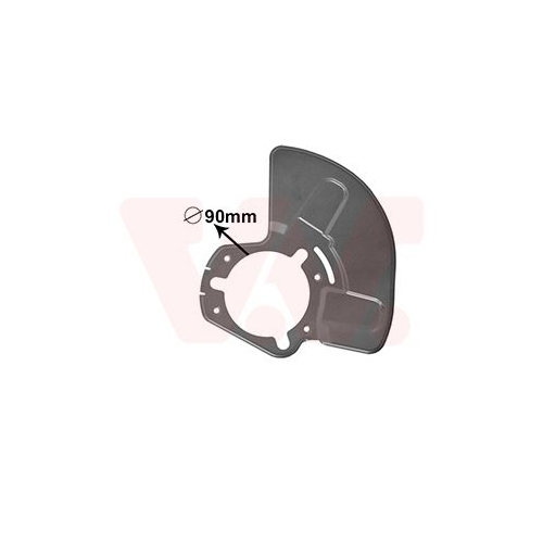 Spritzblech, Bremsscheibe VAN WEZEL 3745373 f&uuml;r OPEL, Vorderachse links