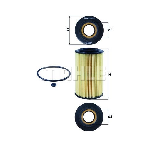 &Ouml;lfilter KNECHT OX 773D f&uuml;r HYUNDAI KIA