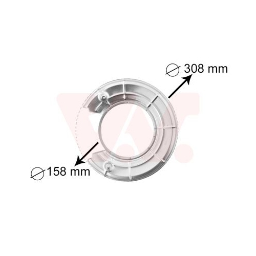 Spritzblech, Bremsscheibe VAN WEZEL 3766373 f&uuml;r OPEL, Hinterachse links