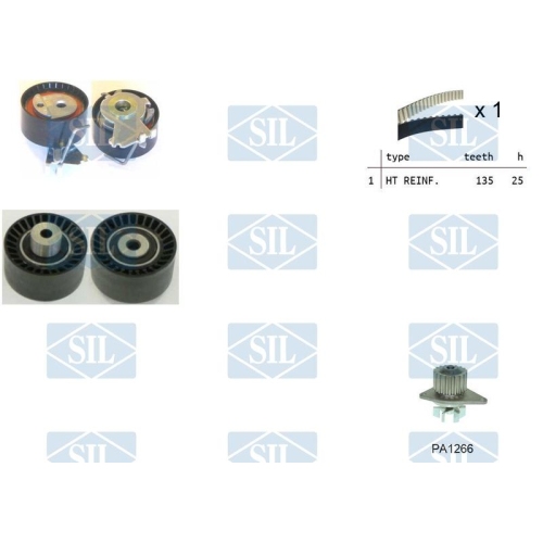 Wasserpumpe + Zahnriemensatz Saleri SIL K1PA1266