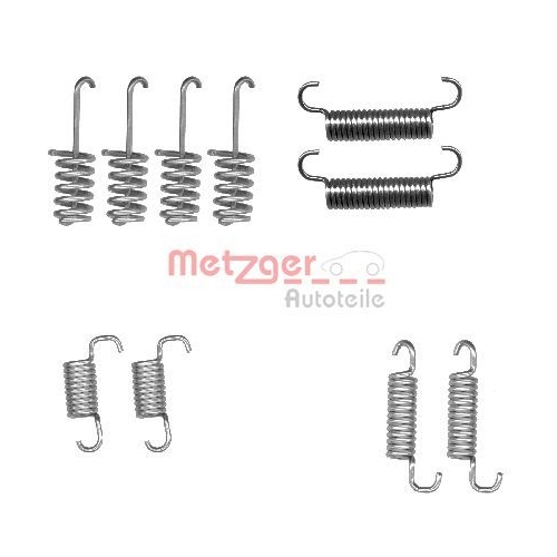 Zubeh&ouml;rsatz, Feststellbremsbacken METZGER 105-0004 f&uuml;r VW, Hinterachse