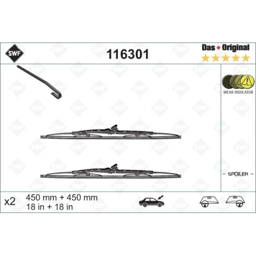 SWF Das Original (x2) Wischerblatt 116301