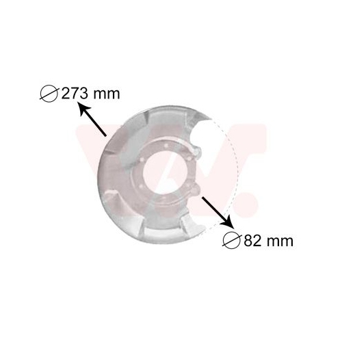 Spritzblech, Bremsscheibe VAN WEZEL 5810371 f&uuml;r VW, Vorderachse links