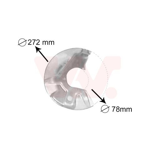 Spritzblech, Bremsscheibe VAN WEZEL 5823371 f&uuml;r VW, Vorderachse links
