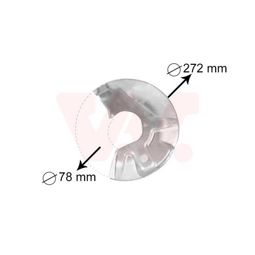 Spritzblech, Bremsscheibe VAN WEZEL 5823372 f&uuml;r VW, Vorderachse rechts