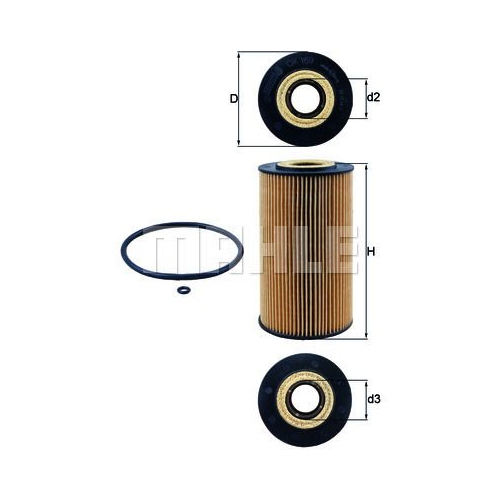 &Ouml;lfilter KNECHT OX 169D f&uuml;r MERCEDES-BENZ