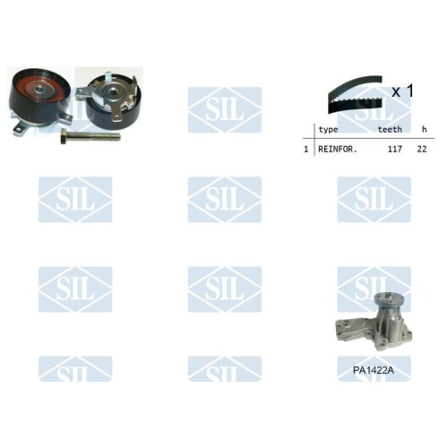 Wasserpumpe + Zahnriemensatz Saleri SIL K1PA1422A