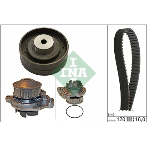 Wasserpumpe + Zahnriemensatz INA 530 0151 30 f&uuml;r AUDI VW