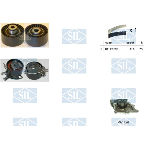 Wasserpumpe + Zahnriemensatz Saleri SIL K1PA1426 f&uuml;r FORD