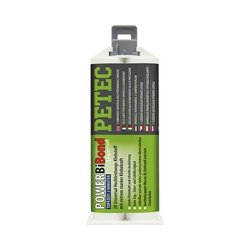 Klebstoff, Kunststoffreparatur PETEC 98550 POWER BIBOND, TOPFZEIT 3 MINUTEN