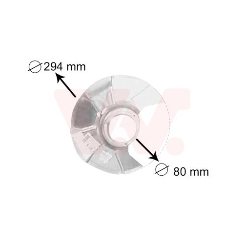 Spritzblech, Bremsscheibe VAN WEZEL 5858371 f&uuml;r VW, Vorderachse links
