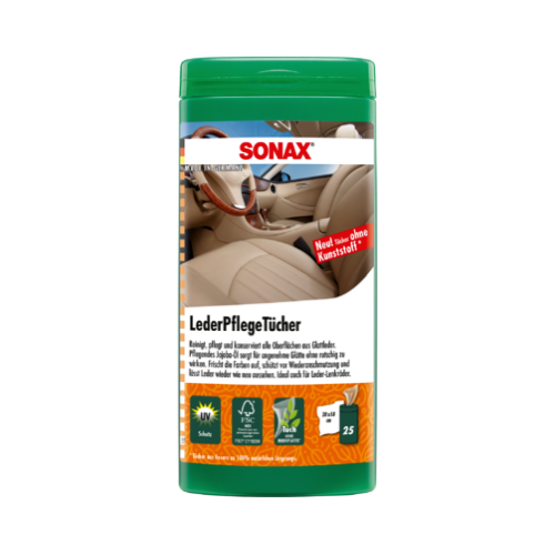 SONAX 04123000 Lederpfleget&uuml;cher Box 1x25 St&uuml;ck