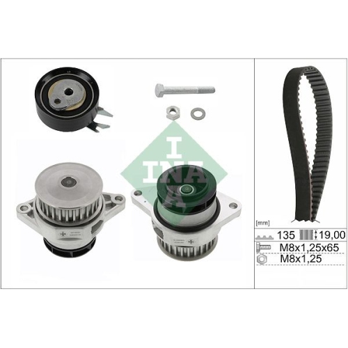 Wasserpumpe + Zahnriemensatz INA 530 0166 30 f&uuml;r SEAT VW