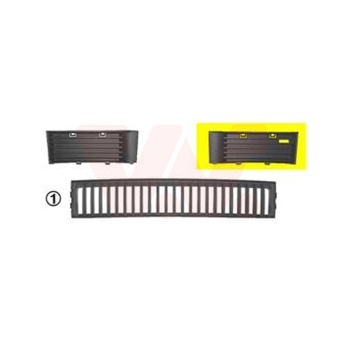 L&uuml;ftungsgitter, Sto&szlig;f&auml;nger VAN WEZEL 7625591 ** Equipart ** f&uuml;r SKODA