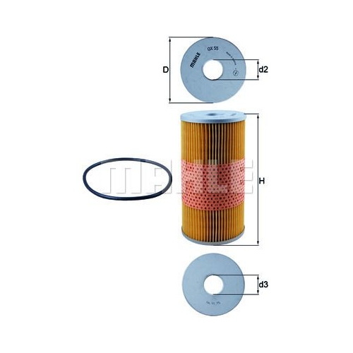 &Ouml;lfilter KNECHT OX 55D f&uuml;r BUESSING DAF FIAT FORD HANOMAG HENSCHEL IVECO KRUPP