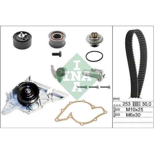 Wasserpumpe + Zahnriemensatz INA 530 0179 31 f&uuml;r AUDI SKODA VW
