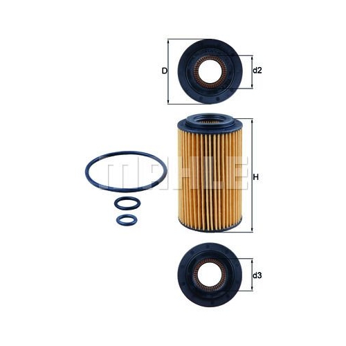 Mahle &Ouml;lfilter OX 153/7D2 f&uuml;r CHRYSLER MERCEDES-BENZ INFINITI LAND ROVER