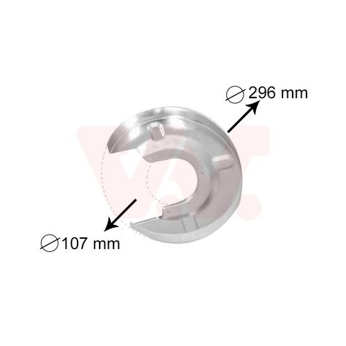 Spritzblech, Bremsscheibe VAN WEZEL 5874373 f&uuml;r VW, Hinterachse