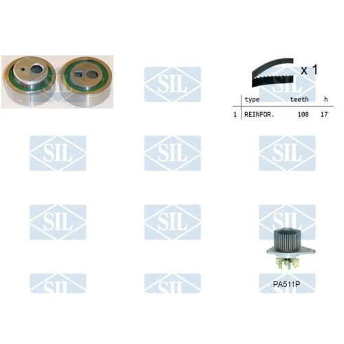 Wasserpumpe + Zahnriemensatz Saleri SIL K2PA511P f&uuml;r CITRO&Euml;N PEUGEOT ROVER